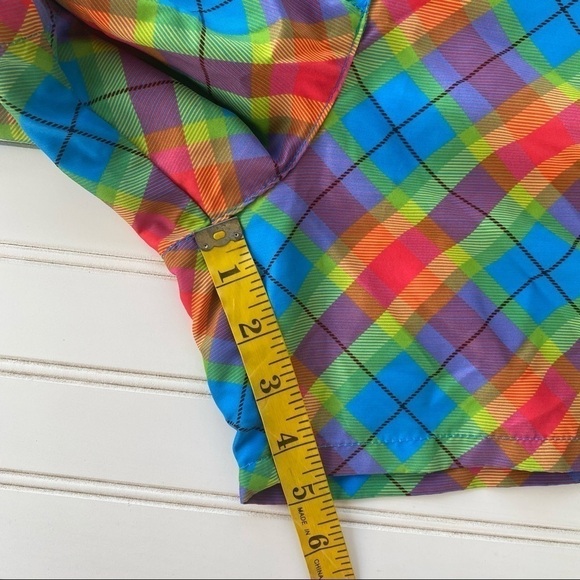 Rainbow plaid Shorts Size 12 - Picture 11 of 11